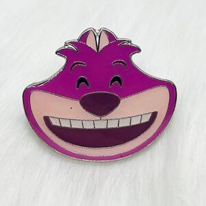 🔮 5/$25 Disney Alice in Wonderland Cheshire Cat Grin Emoji Pin